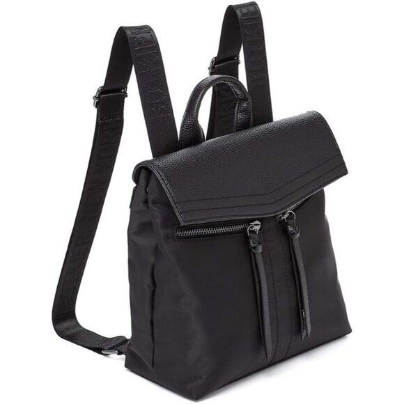 NWT Botkier New York Black Trigger Nylon & Faux Leather Mini Backpack Bag - Picture 1 of 13
